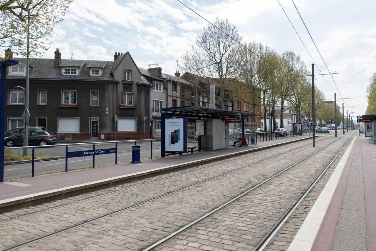 T3 Flat Moderne Sur 2 Etages Metro Parking Free Entrance Autonome Apartment Rouen Exterior photo
